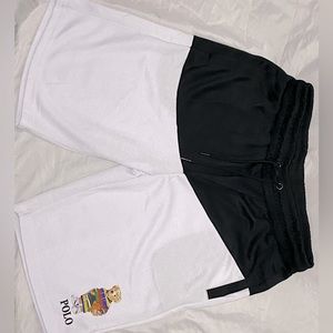 black and white shorts and shirt polo outfit